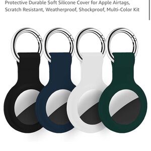 Silicone Cover for Apple Airtags - Black, Blue, White, Green